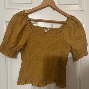 Madewell XS top mustard yellow